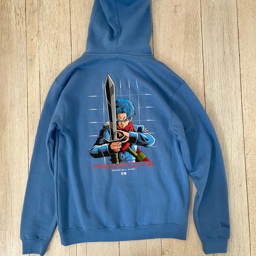 Primitive x Dragon Ball Trunks Blue Vintage Hoodie